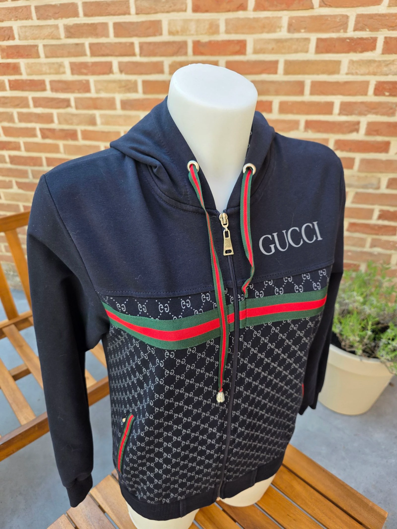 Sweat zippé bleu 